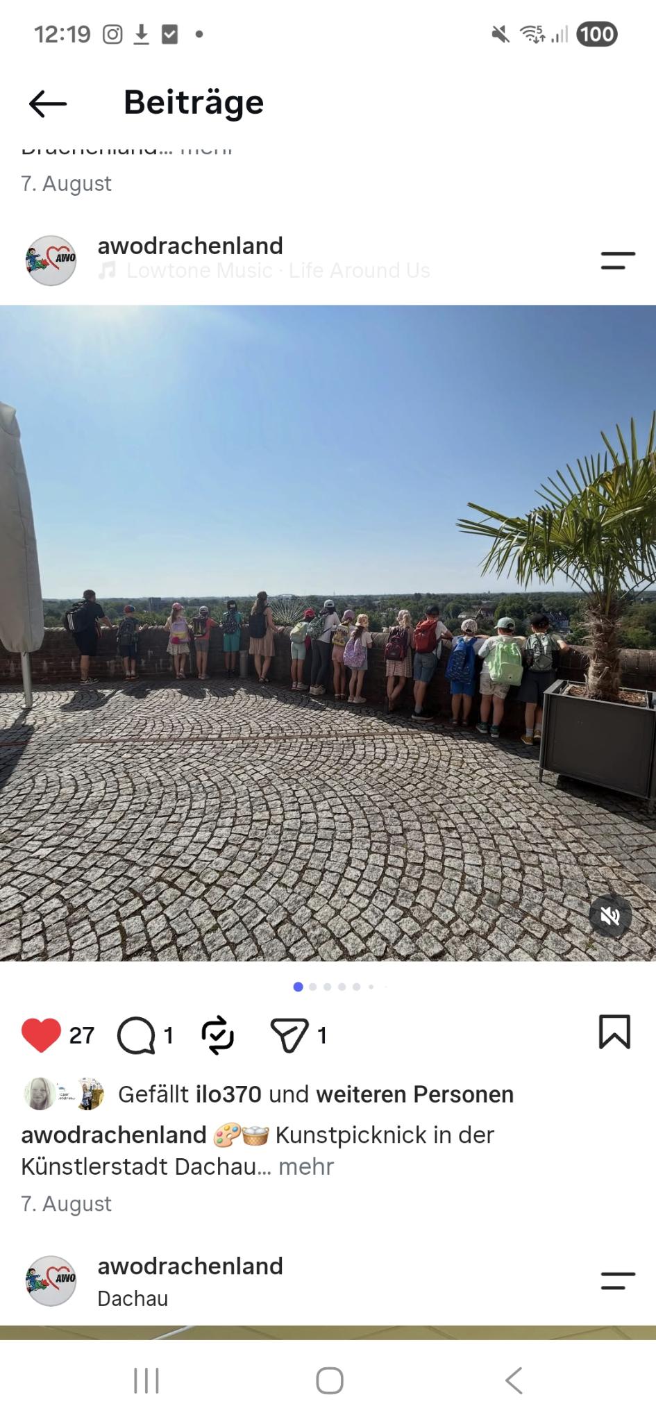 Kunstpicknick auf dem Künstlerweg für Hortgruppen